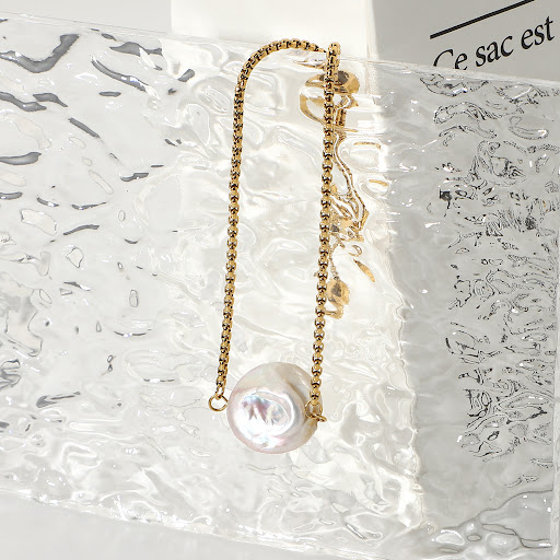 Title 6, Freshwater Baroque Pearl Waterproof Adjustable ...