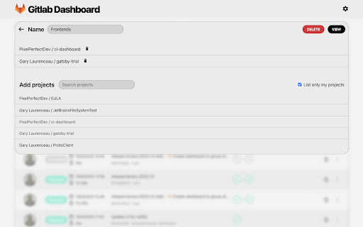 Gitlab CI Dashboard