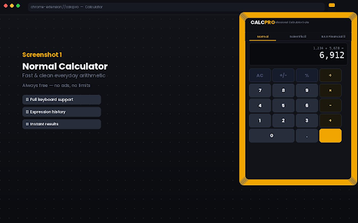 CalcPro — Smart Calculator Suite screenshot 1