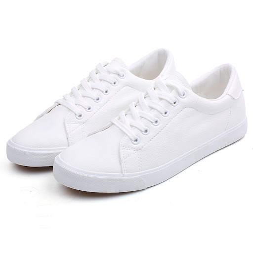 Title 2, Youth white student board shoes, casual. Comfor...