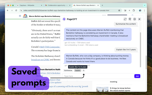 PageGPT: Your context-aware AI chatbot screenshot 3