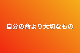 命より大切なもの