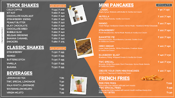 The Waffle Co. menu 