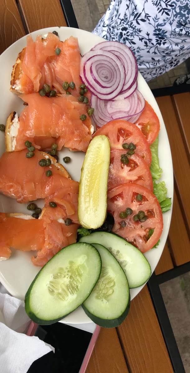 DELICIOUS! Great gf bagel, we got cream cheese and lox! :)