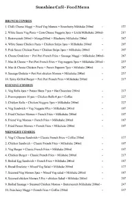 Sun Shine Cafe menu 7