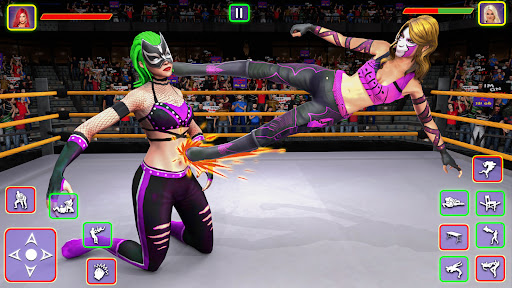 Screenshot Girls Wrestling Fighting arena