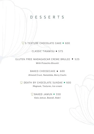 Artisan - Sofitel menu 