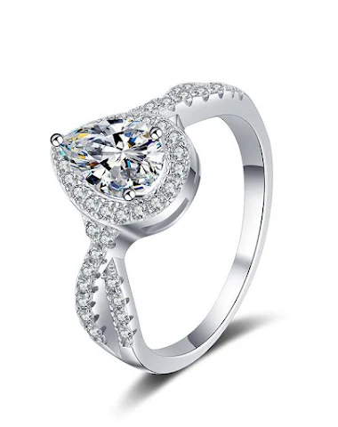 Bague Moissanite Personnalité Femme - 2