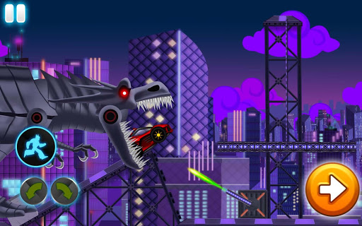 Dino Robot Wars: City Driving and Shooting Game