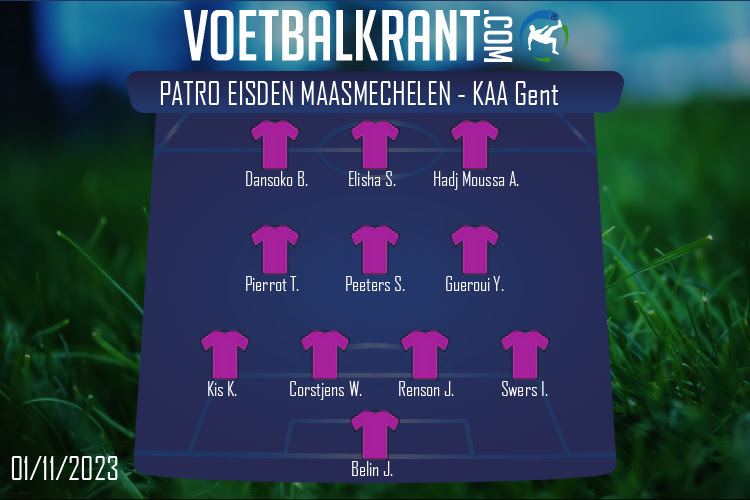 Opstelling Patro Eisden Maasmechelen | Patro Eisden Maasmechelen - KAA Gent (01/11/2023)