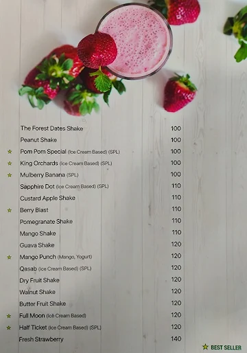 Juice Forest menu 