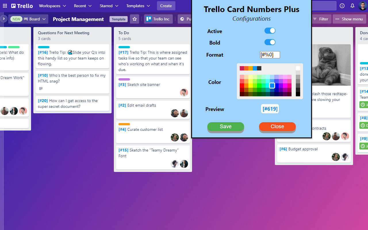 Trello Card Numbers Plus Preview image 0