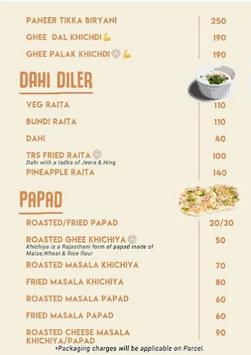 The Rasoiya Street menu 