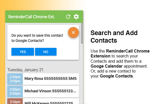 ReminderCall Chrome Ext. Preview image 5