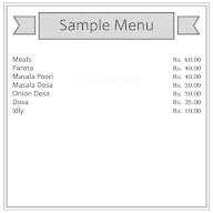Sri New Ananda Bhavan menu 1