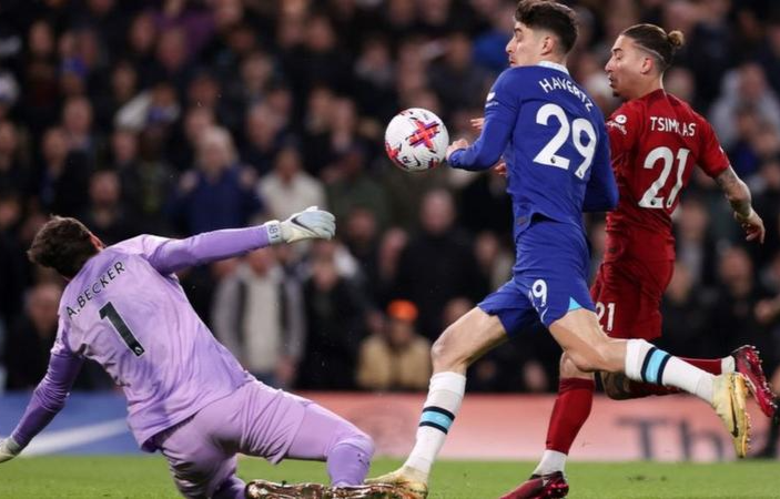 Kai Havertz's goal was ruled for handball against Liverpool.