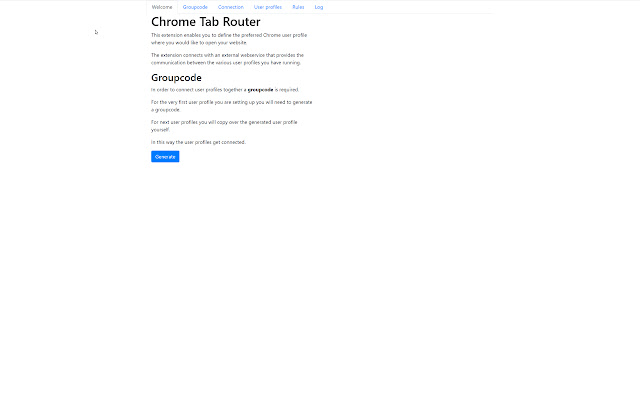 Chrome Tab Router chrome extension