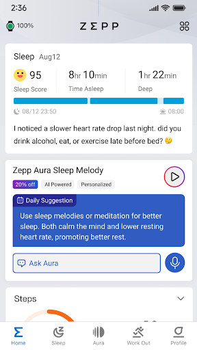 Screenshot Zepp（formerly Amazfit）