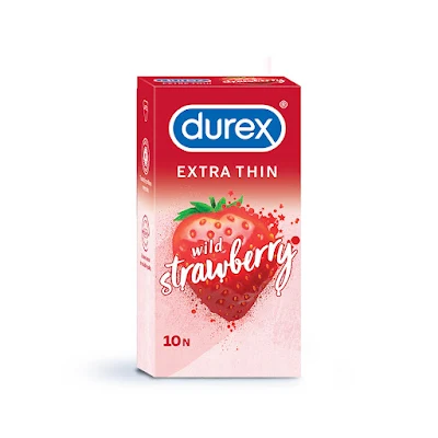 Durex Extra Thin Strawberry Flavoured - 10 condoms