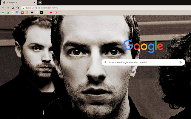 Coldplay Theme chrome extension