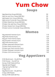 Yum Chow! menu 1