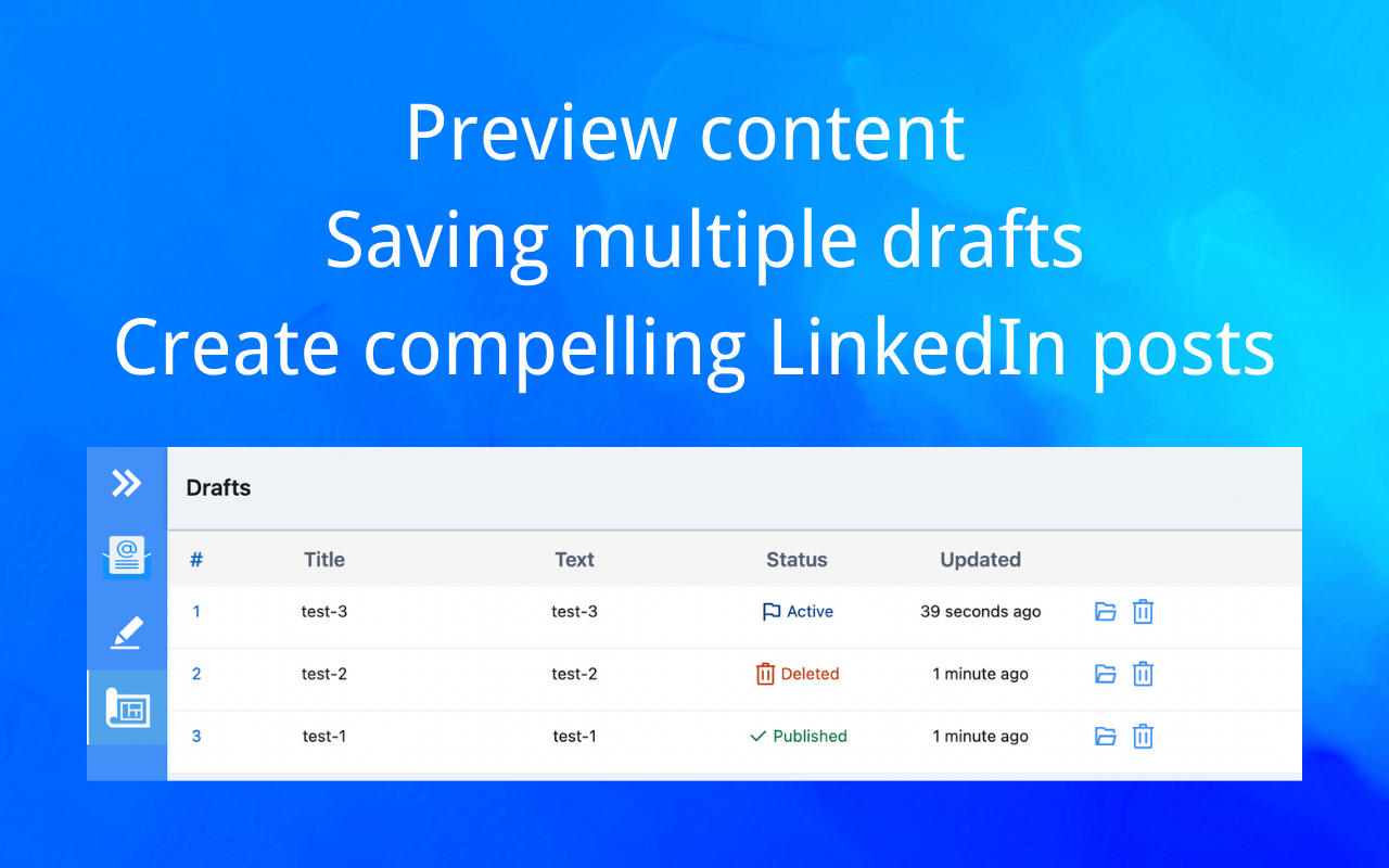 LinkedRadar – LinkedIn Post Draft Editor Preview image 2