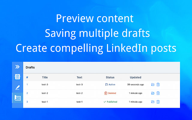 LinkedRadar-Post Draft Editor for LinkedIn™