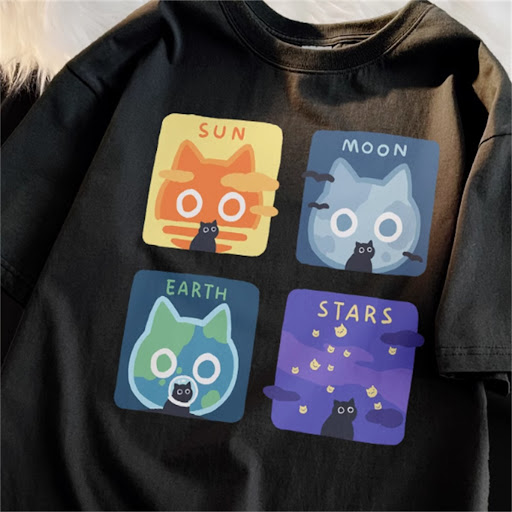 Title 3, Erkek Yazlık Bol Tişört Japon Moda Markası, Kıs...