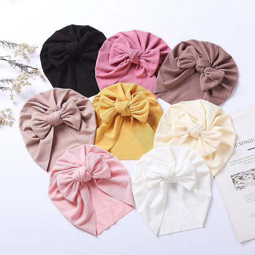 Title 4, New Square Bow Baby Thread Cotton Pullover Hat,...