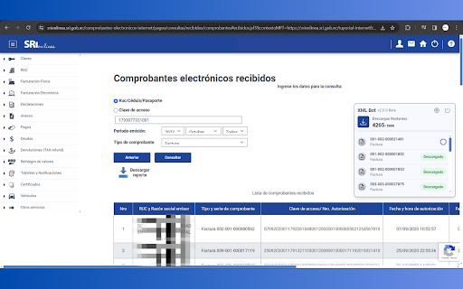 XML Bot Descarga Automática SRI