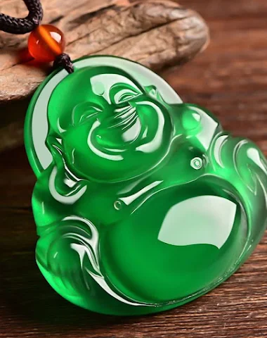Natuurlijke jade groene Maitreya Bo - 0
