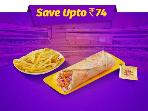 Howzat Masala Chicken Tikka Wrap & Fries Meal At 239