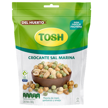 Pasabocas Tosh Del Huerto Crocante Sal Marina Paquete x 300 gr  