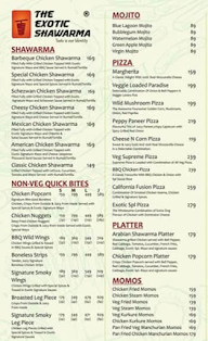 The Exotic Shawarma menu 2