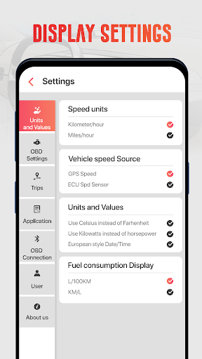 Screenshot GPS Speedometer OBD2 Dashboard