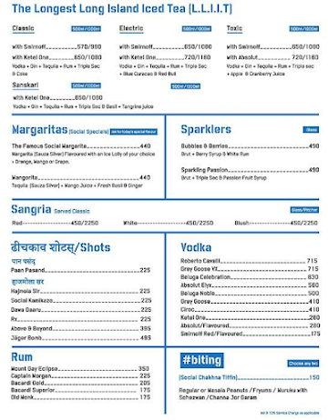 Social menu 