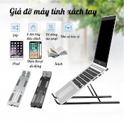 Giá Đỡ Máy Tính, Laptop, Macbook, Giá Kê Macbook, Kệ Đỡ Máy Tính Tản Nhiệt, Gấp Gọn, Vật Liệu Nhôm Cao Cấpco Quà Tặng