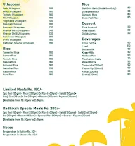 Radhika's Authentic South Indian Food menu 2