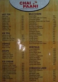 Chai Paani menu 1