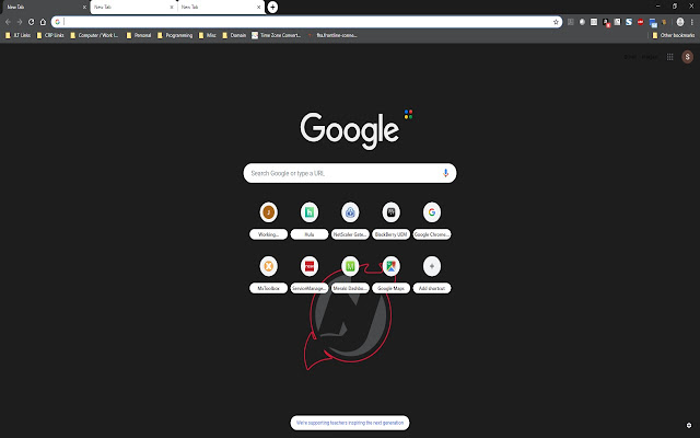 Devils Inverted - Grey Toolbar chrome extension