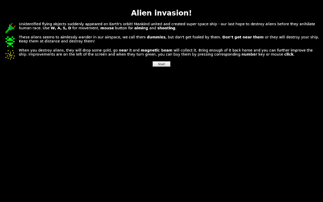 Alien invasion! chrome extension