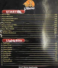 R P Restaurant menu 1