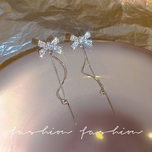 Title 3, Womens Fashion Silver Needle Long Fringe Earri...