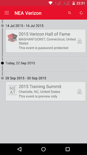 NEA Verizon Event App