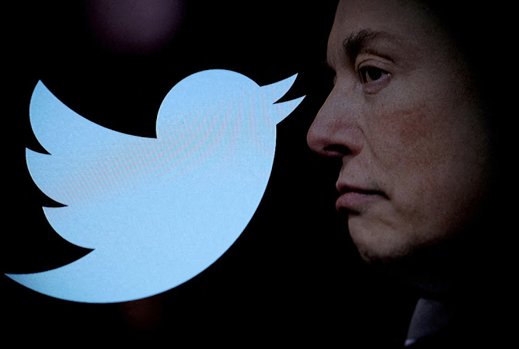 Twitter's logo and Elon Musk. Picture: DADO RUVIC/REUTERS