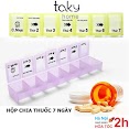 Hộp Nhựa Nhiều Màu Chia Thuốc 7 Ngày, Chia Thuốc Từng Ngày Trong Gia Đình Nhỏ Gọn, Tiện Dụng - Takyhome 7124