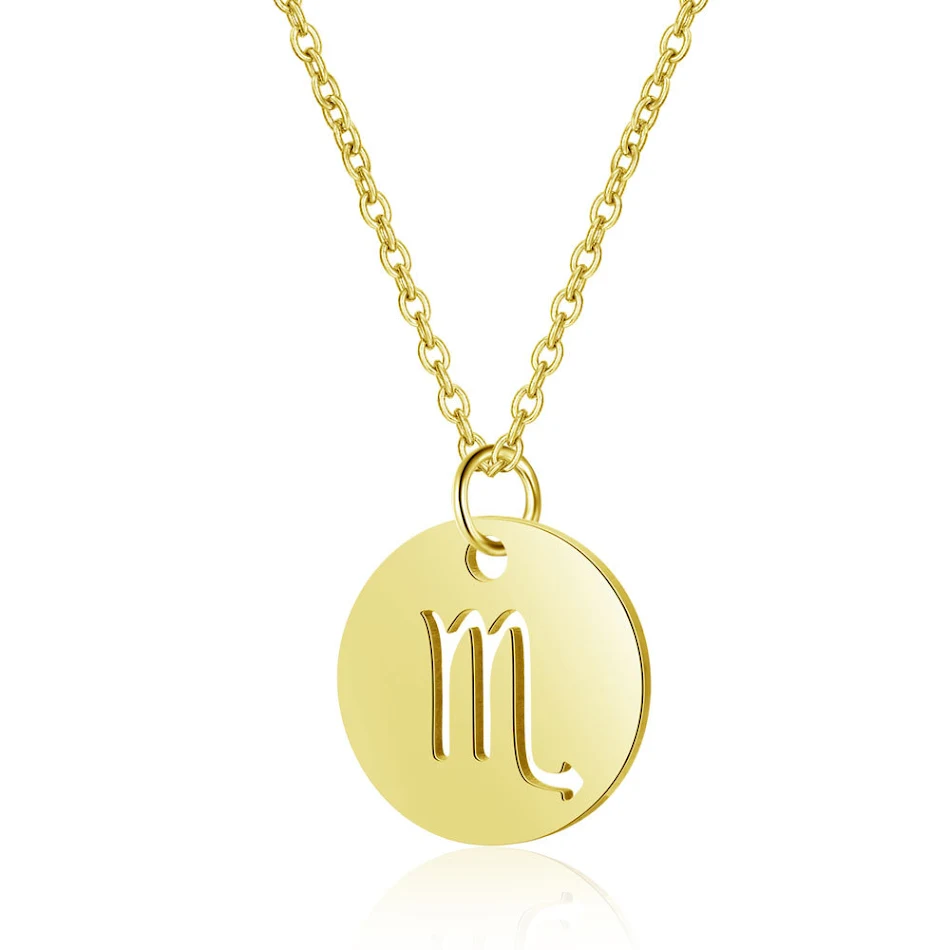 Collier creux doré avec 12 constellations pour femme, un bijou céleste et élégant pour sublimer votre décolleté.