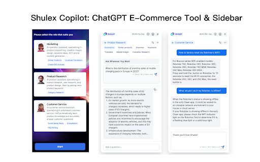 Shulex Copilot: Barra lateral de comercio electrónico de ChatGPT