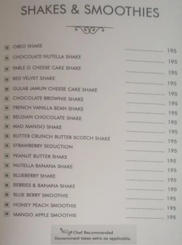 Spice Route menu 