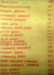 Bangarpet Chats menu 1